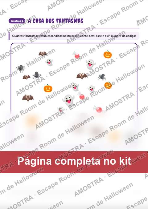 Amostra de página do kit: A Casa dos Fantasmas